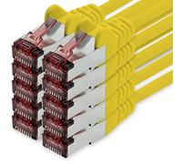1CONN Cat6 network cable 10 x 1m yellow Ethernet cable Lankabel Cat6 Lan network cable Sftp Pimf patch cable 1000 Mbit s