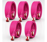 1CONN Cat6 network cable 5 x 0.25 m magenta Ethernet cable Lankabel Cat6 Lan network cable Sftp Pimf patch cable 1000 Mbit s