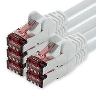 1CONN Cat6 network cable 5 x 1 m white Ethernet cable Lankabel Cat6 Lan network cable Sftp Pimf patch cable 1000 Mbit s