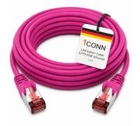 1CONN Cat6 network cable 7.5 m magenta Ethernet cable Lankabel Cat6 Lan network cable Sftp Pimf patch cable 1000 Mbit s