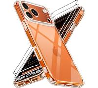 1CRACKED for iPhone 17 Pro Max Case Clear, Shockproof Slim Design, Military-Grade Protection with Full Camera Guard & HD Screen Protector, Anti-Yellowing Cover