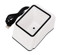 1D 2D Barcode Scanner for Mobile Payment - Hands Free Desktop QR Code Reader with Automatic Decoding for Vague and Incomplete Codes - Impact Resistant ABS Material Housing - White