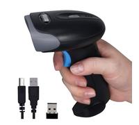 1D 2D QR Barcode Scanner Wireless, Handheld Cordless Bar Codes Reader