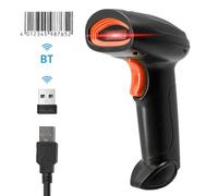 1D Barcode Scanner 2.4G + BT + USB Wired Connection CCD Scanning Head for Paper and Screen Codes Compatible with Windows Android Linux Mac System for Supermarket Retail Library Logistics