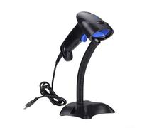 1D Barcode Scanner for E-Commerce Fulfillment Centers, USB Wired Design with Stand for Efficient Stationary or Mobile Use