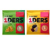 1DERS Feel Good Mangos and Energising Fruit & Nut Mix, 1 of Your 5-a-Day, 30g Each, Pack of 2
