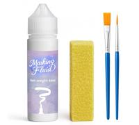 1DFAUL 60ml Masking Fluid for Watercolor Painting, Art Watercolor Masking Fluid Precise White Space, Easy Peel-Off, Water Based Latex, for Artists, Beginners, DIY Canvas Protection (White)
