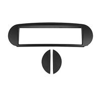 1Din Car Stereo Radio Fascia, DVD Panel Frame for Audio System, ABS Material with Mounting Accessories, Direct Replacement for Old or Broken Radio Fascia, Black Interi