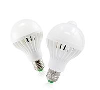 1fortunate Lights, Pack of 10, LED Sound Bulb and PIR Motion Sensor Light E27 AC220V 3W/5W/7W/9W/12W Staircase Corridor Sensor Night Lamp(Sound Sensor 3W)