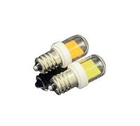 1fortunate Lights, Pack of 10, Mini LED COB Lamps AC220V 5W BA15D/BA15S/E11/E12/E14/G4/G8/G9 Chandelier Lights Glass Cover+ Ceramic(Cold White,E12)
