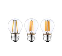 1fortunate Lights, Pack of 10, Retro LED Bulbs E27 G45 G14 AC220V 2W/4W/6W Dimmable Warm White 2700K Globe Light Bulb Pendant Ceiling Light(4W)