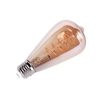 1fortunate Lights, Pack of 10, Vintage LED Spiral Filament Bulb AC220V E27 3W Retro Decor Lamps LED Edison Light Bulb(ST64)