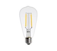 1fortunate Lights, Pack of 15, LED Filament Light Retro Edison Lamp E27 AC220V ST64 2W 4W 6W 8W Home Decoration Candle Chandelier Bulb(ST64 2W)