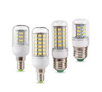 1fortunate Lights, Pack of 2, LED Corn Bulb E27/E14 AC220V SMD5730-24/36/48/56/69/72LEDs LED Lamp Chandelier Candle Light(Warm White,E14 24LED)