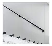 1ft-20ft Black Metal Handrail Grab Bar - Complete Kit, Sturdy Safety Staircase Handrails, Wall Mount Industrial Iron Railing Square Pipe Handrail for Indoor Stairs Outdoo,8ft