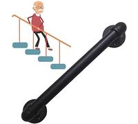 1Ft-20Ft Handrail -Complete Kit. Industrial Style Wrought Iron Black Tube Stair Hand Rail, Household Indoor and Outdoor Old Non-Slip Stair Handrail Safety Fence，15 Feet