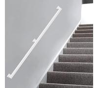 1ft - 20ft Modern Metal Railing for Stairs - Black/White/Gold Wrought Iron Balustrades Indoor/Outdoor ils Wall-Mounted Staircase Guardrails Perfect for Loft & Steps