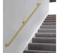 1ft 20ft Modern Metal Stair Railing Black/White/Gold Iron Balusters Handrail for Indoor/Outdoor Use Wall Mounted Perfect for Stairs & Lofts