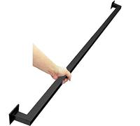 1ft-20ft Modern Square Pipe Staircase Handrails, Handrails for Indoor Stairs Railing Hand Rail for Stairs Metal Banister Black Wrought Iron Pipe Balustrade Foot Rail Supp,3 Feet