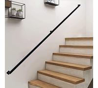 1ft-20ft Modern Staircase Handrail Black Square Pipe Banister Staircase Steps Hand Rail for Indoor Stairs Wall Mount Support Rod Stairway Railing Outdoor Grab Rails,14ft