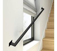 1ft-20ft Pipe Stair Handrail, Staircase Handrail, Industrial Square Non-Slip Wrought Iron Wall Railing Galvanized Pipe Balustrade Banister Stair Foot Railing, for Outdoor,7ft