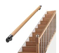 1FT~20FT Stair Railing for Indoor Outdoor Grab Railing, Wooden Handrail for Home Garden Lofts Corridor Guardrail, Hand Railings for Stairs Non-Slip Banister(11ft/330cm)