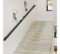 1ft-20ft Staircase Handrails, Modern Stainless Steel Handle Support for Wall Mount Bannister Hand Rail Indoor Outdoor Steps Railing Deck Loft Porch(17ft/510cm)