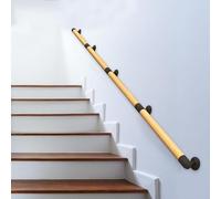 1FT~20FT Wooden Staircase Hand Rails - Complete Kit, Wall Stair Railing for Indoor Outdoor Home Garden Corridor Lofts, Staircase Handrail Non-Slip Banister(19ft/570cm)