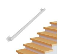 1ft/3ft/4ft/5ft/6ft/10ft/14ft/15ft/16ft/20ft Modern Stair Handrail Grab Bar kit, Black/White/Gold Wrought Iron Hand Rail Wall Mount Support Rod, Staircase Railing Steps Baluster(White,10ft/300cm)