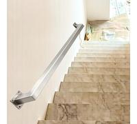 1FT 3FT 6FT 13FT 20FT Handrail for Stairs Sliver Rust-Resistant Stair Railing for Extremely Narrow Stairwells Heavy Duty Grab Bar Safety Anti-Slip Grab Rail(7ft/210cm)