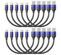 1ft Short USB C Cable for iPhone 15, 10 Pack Bulk USB A to USB C Charger Cord 12 inch, Multipack Type C Cable for Charging Station Compatible with Samsung Galaxy S24 S23 S20 S10 S9 Note 20 10 9
