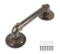 1ft Staircase Hand Railing, Matte Bronze Vintage Style Indoor Outside Staircase Handrails, Retro Industrial Style Grab Bar Banister, Bath Grab Bar, Towel Holder, Barn Door Handles