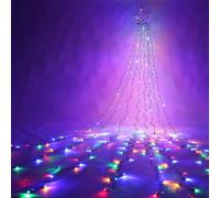 1Ft X 8 Strands String Lights With Star Tree Topper - Tree Decoration Fairy Lights - Low Voltage - Waterproof - Mains Powered