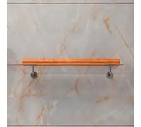 1ft20ft Adjustable Wall Mount Banister Rail Round Wooden Safety Handrail Indoor Loft Elderly Support Rod with Durable Metal Bracket Ideal for Staircases & Corridors