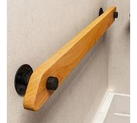 1ft20ft Modern Wooden Nonslip WallMounted Stair Railing Indoor Guardrail for Home & Kindergarten Safe Corridor Handrail (Size: 1ft)