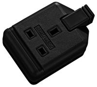 Masterplug Heavy Duty Single Socket Trailing Socket, without Plug and Cable, Black