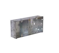 1G+1G 25mm Metal Back Box Electrical Socket Switch Recessed Wall Pattress 2G Flush Mount 2 Gang Metal back box Pattress 25mm Box Back Box Dual - 1 PACK