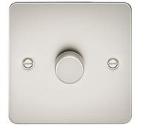 Knightsbridge FP2191PL Flat Plate 1G 2-Way 10-200W (5-150W LED) Intelligent Dimmer - Pearl