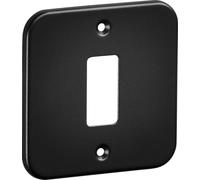 1G Metalclad Grid Faceplate - Textured Sand Black Finish