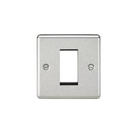 KNIGHTSBRIDGE CL1GBC 1G Modular Faceplate-Rounded Edge Brushed Chrome