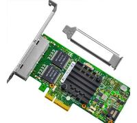 1GbE RJ45 Network Card Compatible with I350-T4, 4-Port PCIe 2.0 x4 Adapter | Four Gigabit RJ45 ports support SR-IOV, jumbo frames, PXE, iSCSI, VLAN and teaming for stable server and NAS networking use.