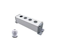 1hole 2holes 3holes 5holes 16mm/19mm/22mm/25mm Cut-out Aluminium Alloy Switch box with Stainless steel push button switch IDGTTLDF(4 holes with ear,16mm)