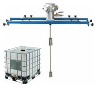 1HP Air Agitator,1300RPM Professional Pneumatic Tank Mixer Machine, 250mm Impeller Diameter, 1Ton Stainless Steel Mixer for Paint, Coating,