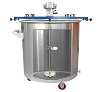 1HP Pneumatic Paint Mixer for 265 Gallon IBC Tanks - Heavy-Duty Air Agitator with Dual Stainless Steel Impellers