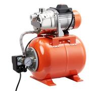 1HP Shallow Well Jet Pump with 5 Gallon Pressure Tank - Stainless Steel, 15 Feet Lift, 20 Feet Suction, Automatic Pressure Switch (19/38 PSI) for Home