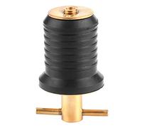 1in Brass Drain Plug Durable Rubber T-Handle Twist-In for Boat Bilge
