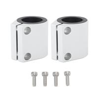 1in High Temp Exhaust Clamp Aluminum Butt Joint Band Clamp Reliable Fastening for Banshee 1987 2006 2pcs (Plata)