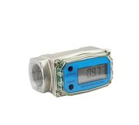 1inch 1.5inch 2inch Electronic Turbine Flow Count Display Liquid Crystal diesel Gasoline Methanol Flow Meter Liquid Water Measur(1.5inch)