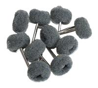 1inch 10Pcs Rotary Brush Sanding Polishing Buffing Grinding Wheel for Tools 25mm Round Wool Felt Accessories wanglan(10pc gray,With 3mm shank)