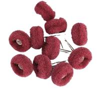 1inch 10Pcs Rotary Brush Sanding Polishing Buffing Grinding Wheel for Tools 25mm Round Wool Felt Accessories wanglan(10pc red,With 3mm shank)